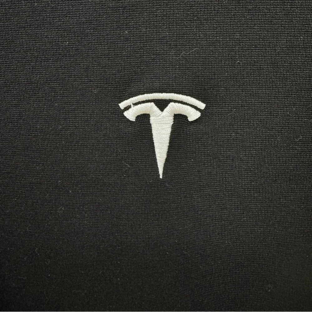 Tesla logo black unisex crewneck sweatshirt Sz XL